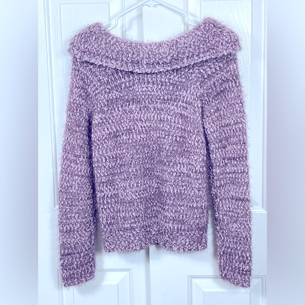 NEW - Freshman Scoop Neck Sweater, Pink & Purple, size S - Picture 3 of 5